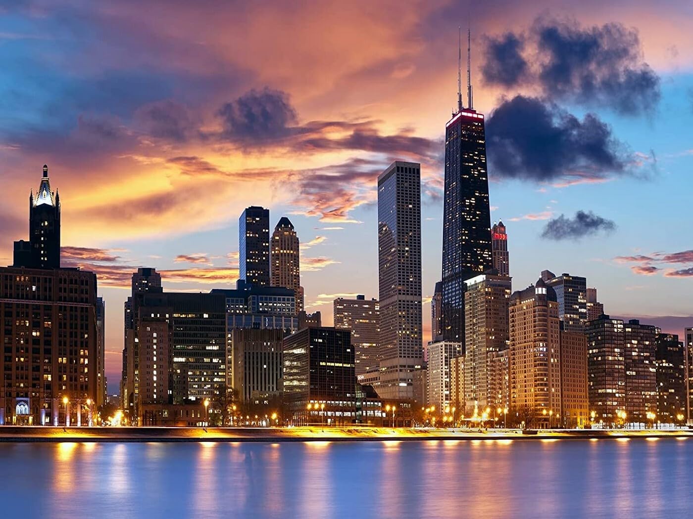 Amazon | 7 X 5ft Chicago City Skyline Backdropsハイグレード